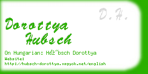 dorottya hubsch business card